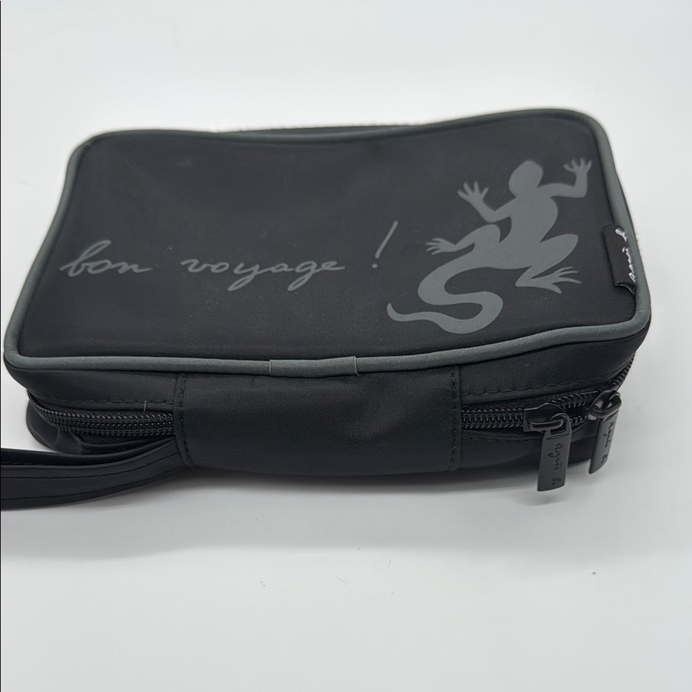 Agnes B Black and Gray Toiletry Bag Sleek Minimalist Design
